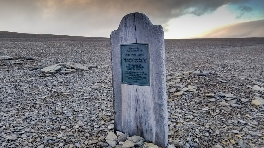 A Franklin expedition headboard on Beechey Island.